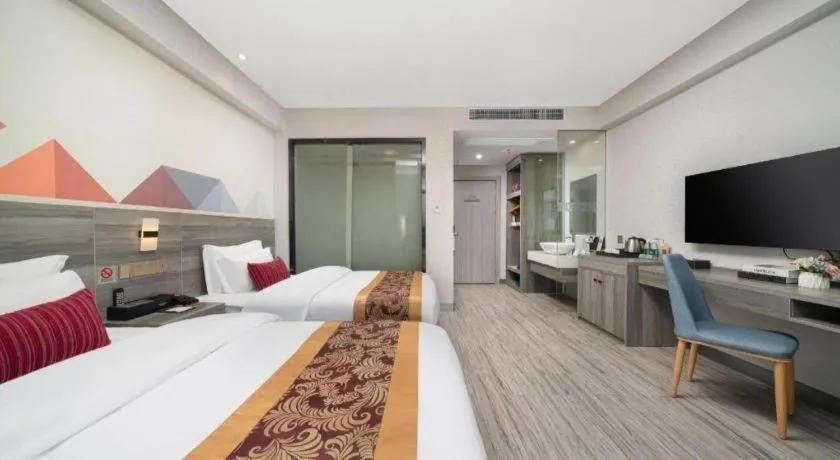 Bed in Borrman Hotel Fangchenggang Qisha