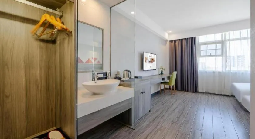 Bed in Borrman Hotel Fangchenggang Qisha