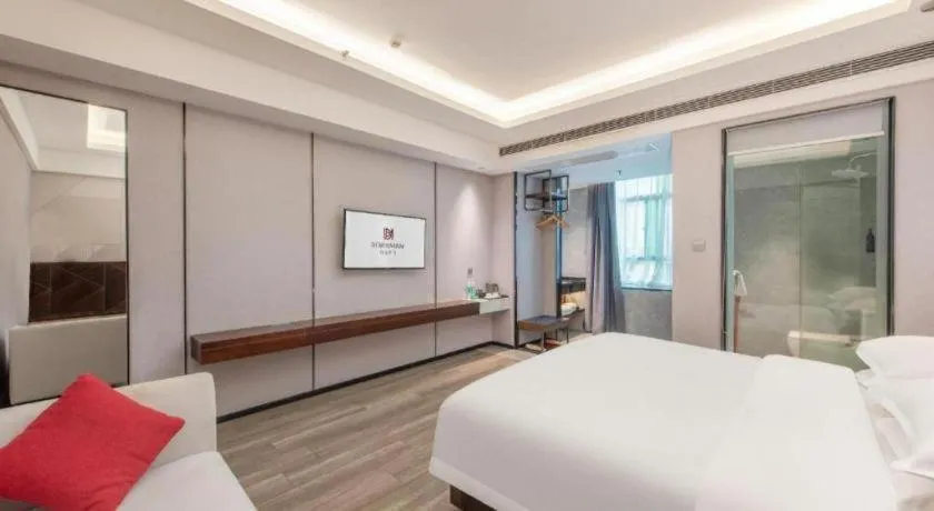 Bed in Borrman Hotel Yunfu Xinxing County Bus Station