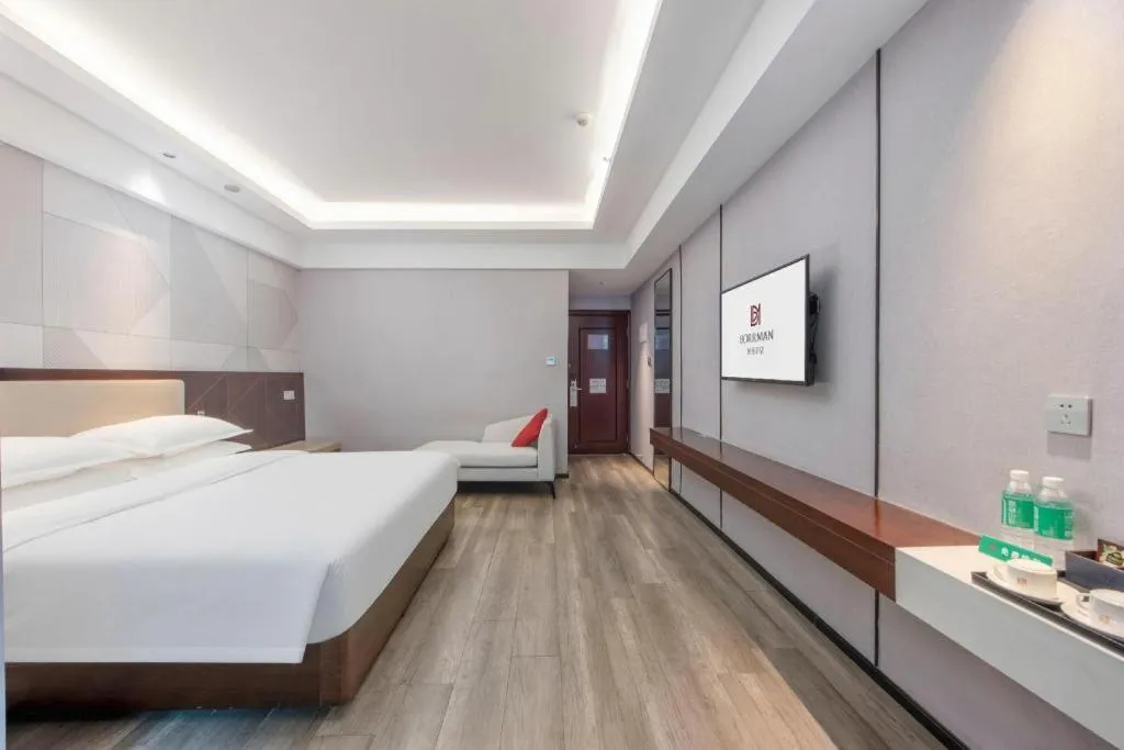 Bed in Borrman Hotel Yunfu Xinxing County Bus Station