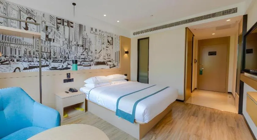 Bed in City Comfort Inn Wuhan Hankou City Plaza Yuhuayuan