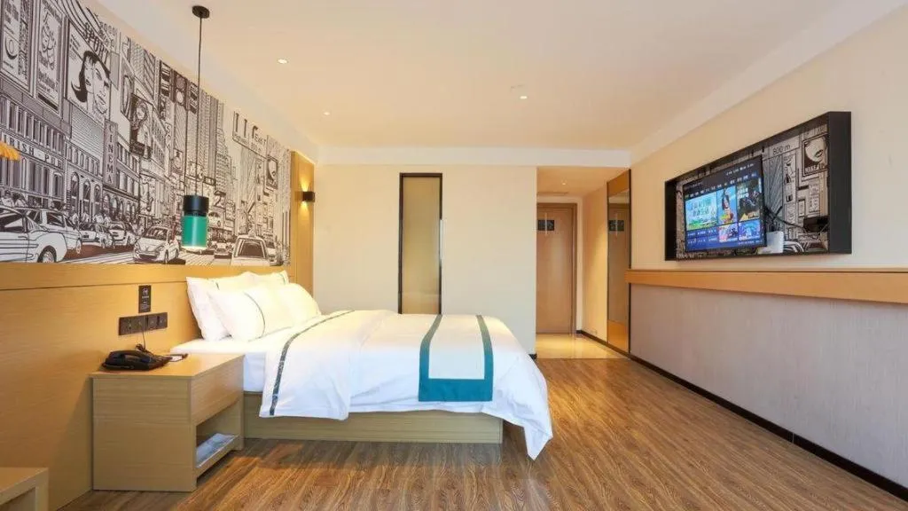 Bed in City Comfort Inn Foshan Shunde Daliang Qinghui Garden Food City