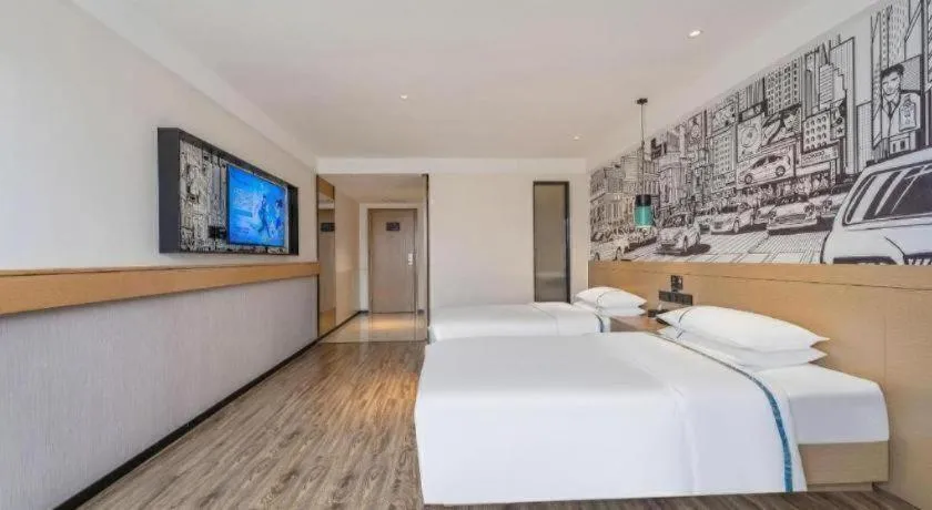 Bed in City Comfort Inn Foshan Shunde Daliang Qinghui Garden Food City