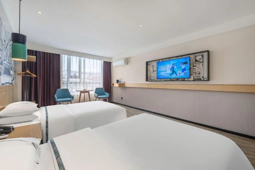 Bed in City Comfort Inn Foshan Shunde Daliang Qinghui Garden Food City