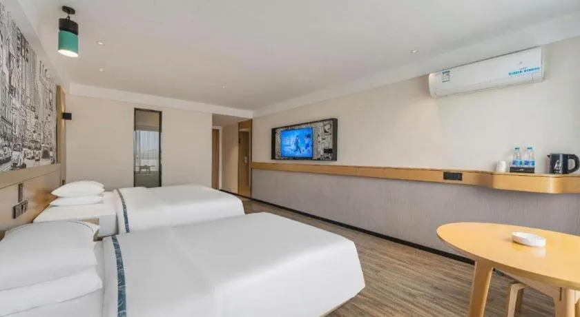 Bed in City Comfort Inn Foshan Shunde Daliang Qinghui Garden Food City