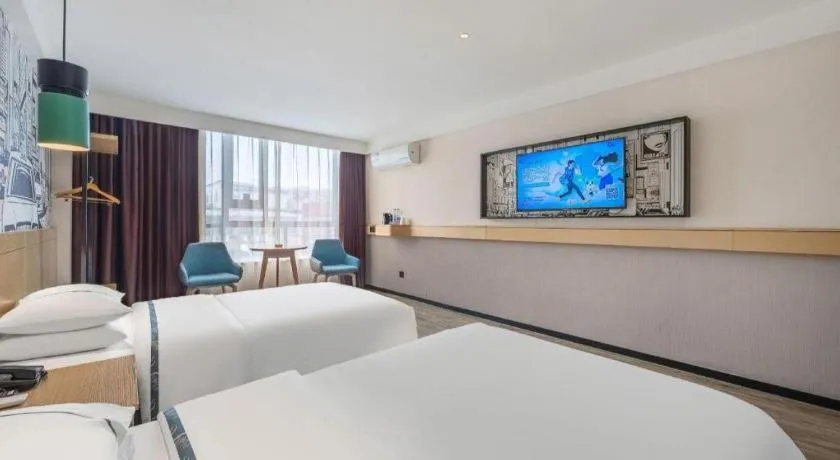 Bed in City Comfort Inn Foshan Shunde Daliang Qinghui Garden Food City