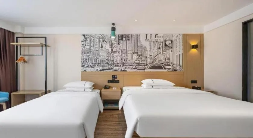 Bed in City Comfort Inn Foshan Shunde Daliang Qinghui Garden Food City