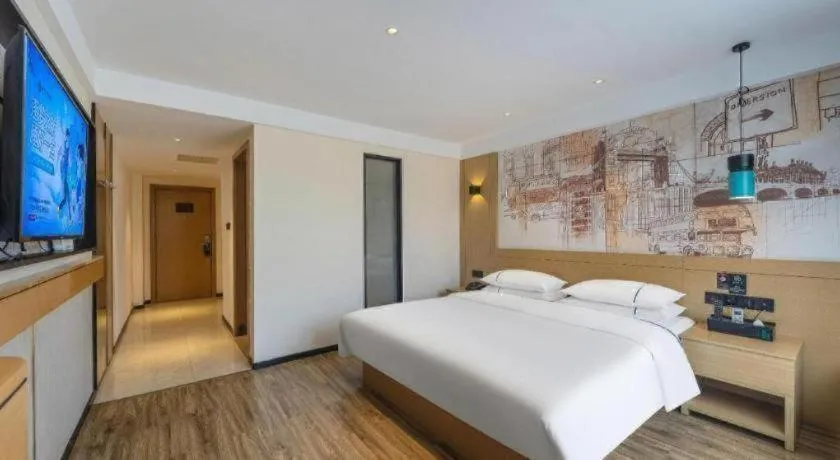 Bed in City Comfort Inn Foshan Shunde Daliang Qinghui Garden Food City