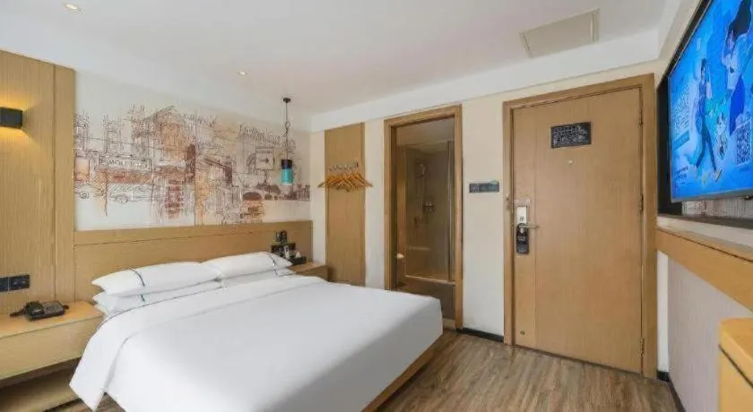 Bed in City Comfort Inn Foshan Shunde Daliang Qinghui Garden Food City