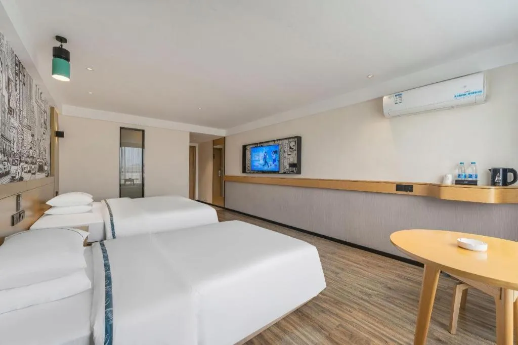 Bed in City Comfort Inn Foshan Shunde Daliang Qinghui Garden Food City