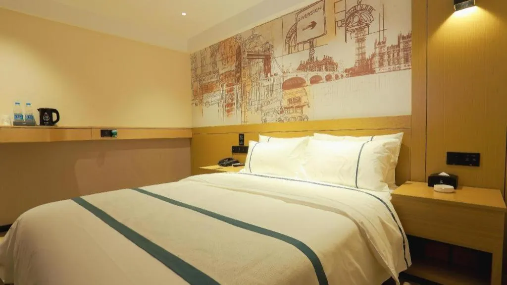Bed in City Comfort Inn Foshan Shunde Daliang Qinghui Garden Food City