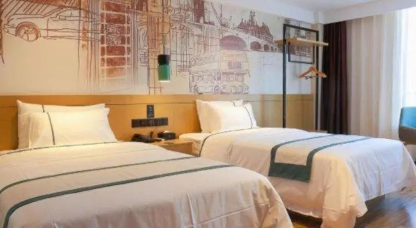 Bed in City Comfort Inn Foshan Shunde Daliang Qinghui Garden Food City