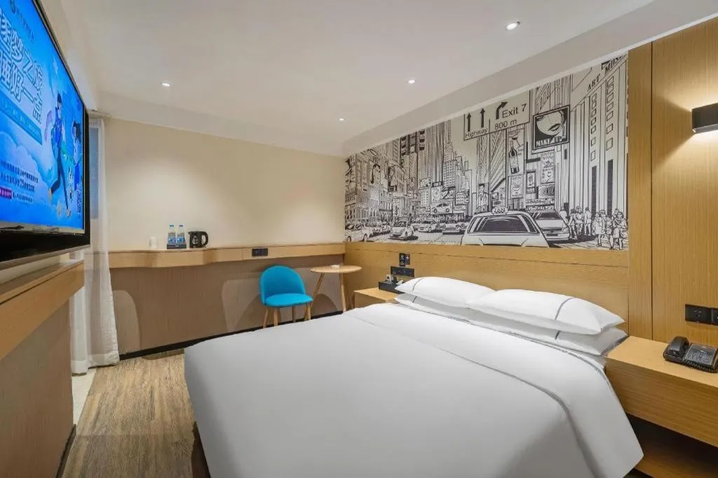 Bed in City Comfort Inn Foshan Shunde Daliang Qinghui Garden Food City