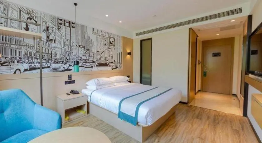 Bed in City Comfort Inn Foshan Shunde Daliang Qinghui Garden Food City