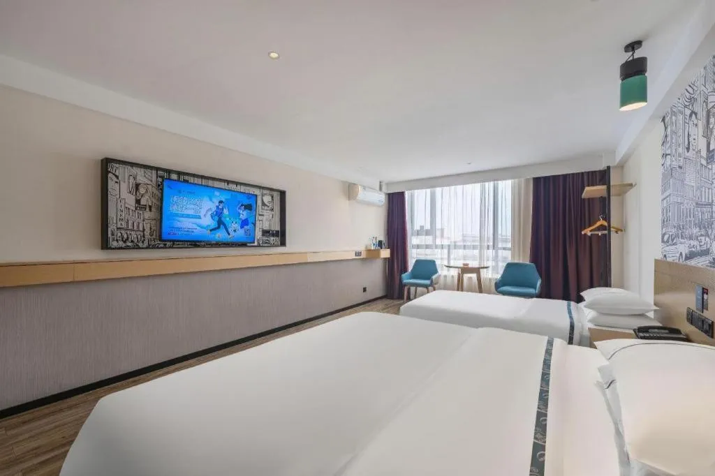 Bed in City Comfort Inn Foshan Shunde Daliang Qinghui Garden Food City