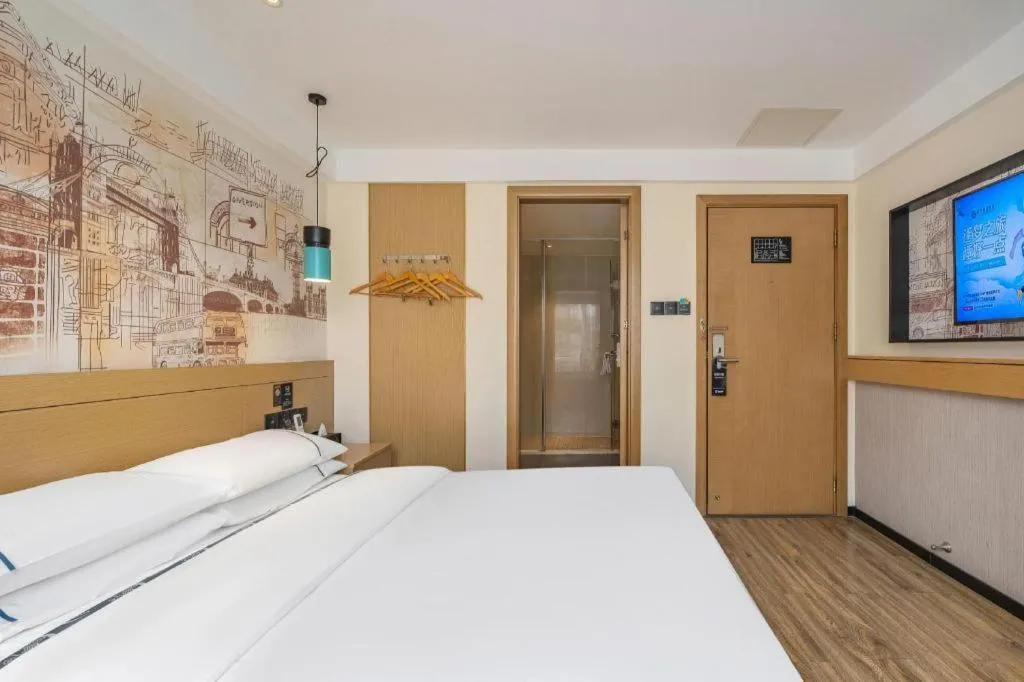 Bed in City Comfort Inn Foshan Shunde Daliang Qinghui Garden Food City