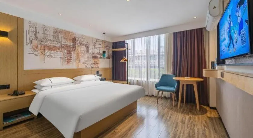 Bed in City Comfort Inn Foshan Shunde Daliang Qinghui Garden Food City