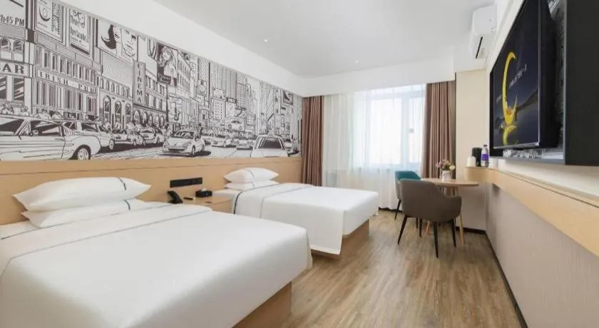 Bed in City Comfort Inn Dalian Changxin Dao Santang Commercial Street