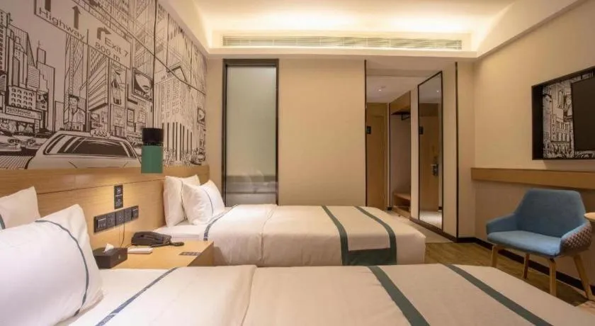 Bed in City Comfort Inn Dalian Changxin Dao Santang Commercial Street