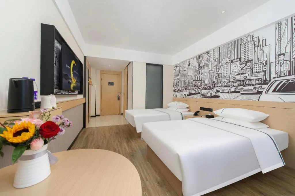 Bed in City Comfort Inn Dalian Changxin Dao Santang Commercial Street