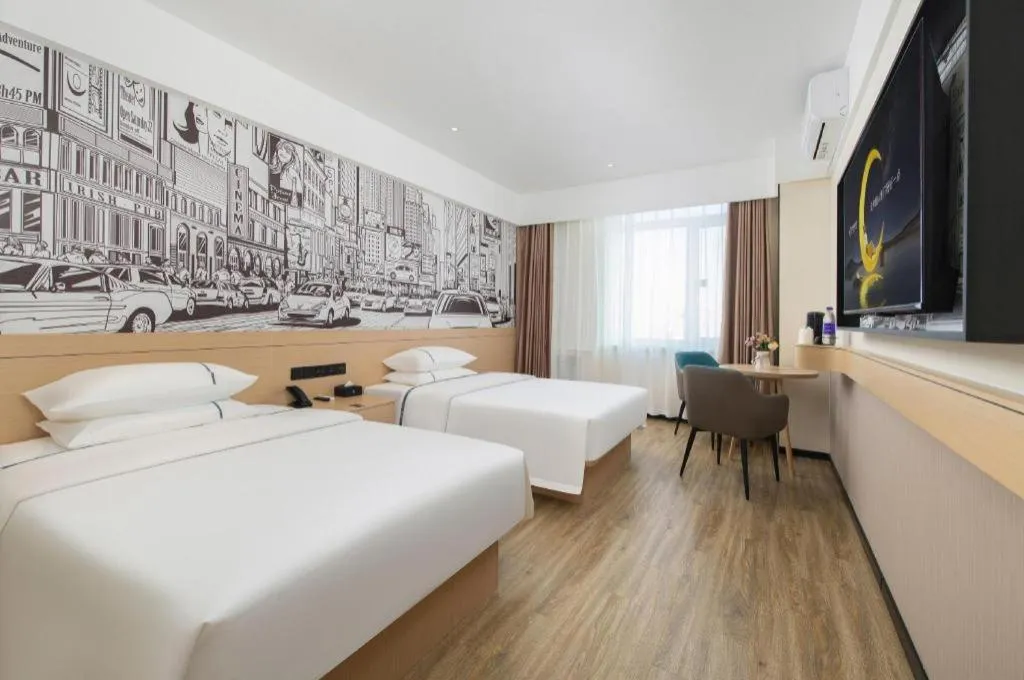 Bed in City Comfort Inn Dalian Changxin Dao Santang Commercial Street