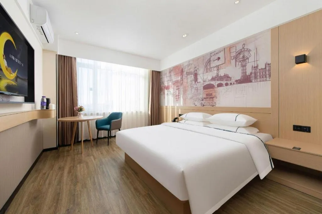 Bed in City Comfort Inn Dalian Changxin Dao Santang Commercial Street