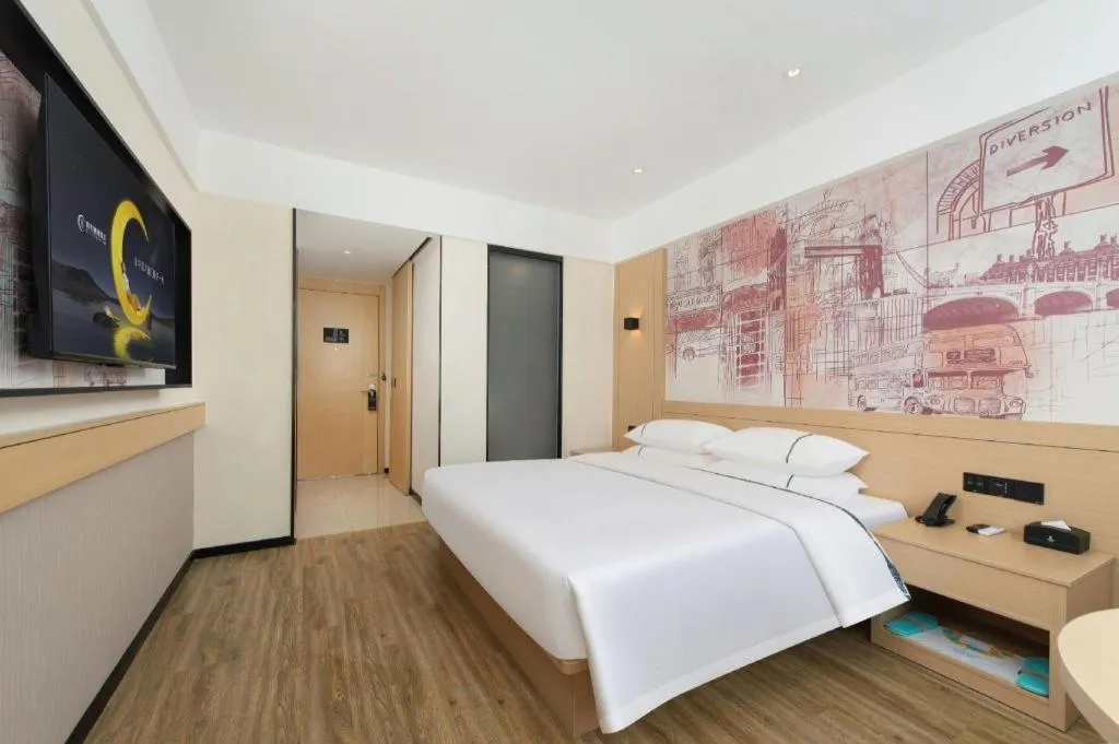 Bed in City Comfort Inn Dalian Changxin Dao Santang Commercial Street