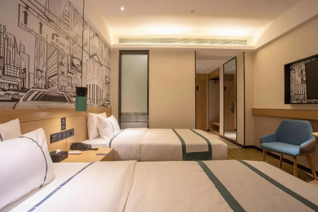 Bed in City Comfort Inn Dalian Changxin Dao Santang Commercial Street