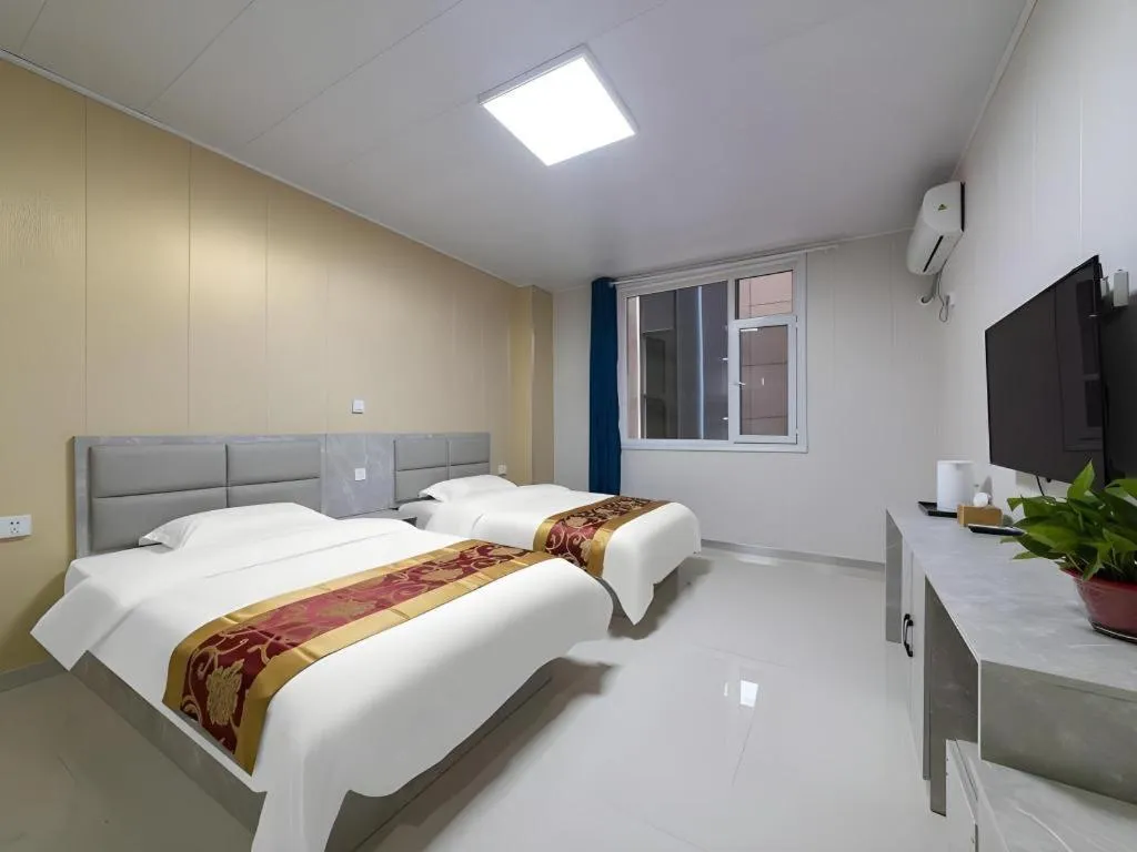 Bed in GreenTree Apartment Jinan Jiyan Road Shandong Cancer Hospital