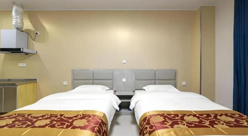 Bed in GreenTree Apartment Jinan Jiyan Road Shandong Cancer Hospital