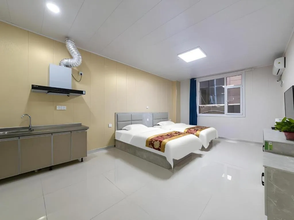 Bed in GreenTree Apartment Jinan Jiyan Road Shandong Cancer Hospital