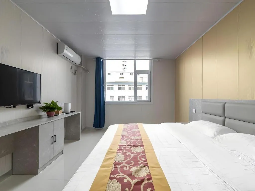 Bed in GreenTree Apartment Jinan Jiyan Road Shandong Cancer Hospital