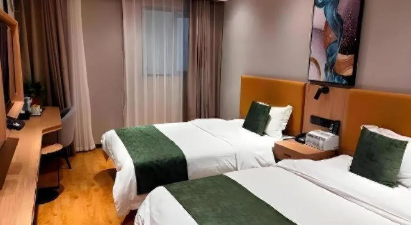 Bed in Green Tree Inn Express Anhui Bozhou Mengcheng County Chengnan New District