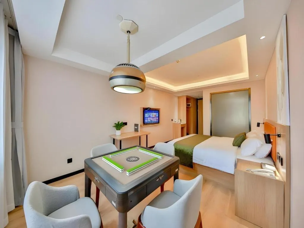 Bed in Green Tree Inn Express Zhejiang Zhoushan Xincheng Zheda