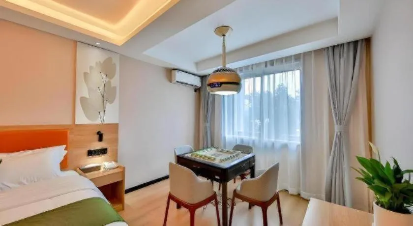 Bed in Green Tree Inn Express Zhejiang Zhoushan Xincheng Zheda