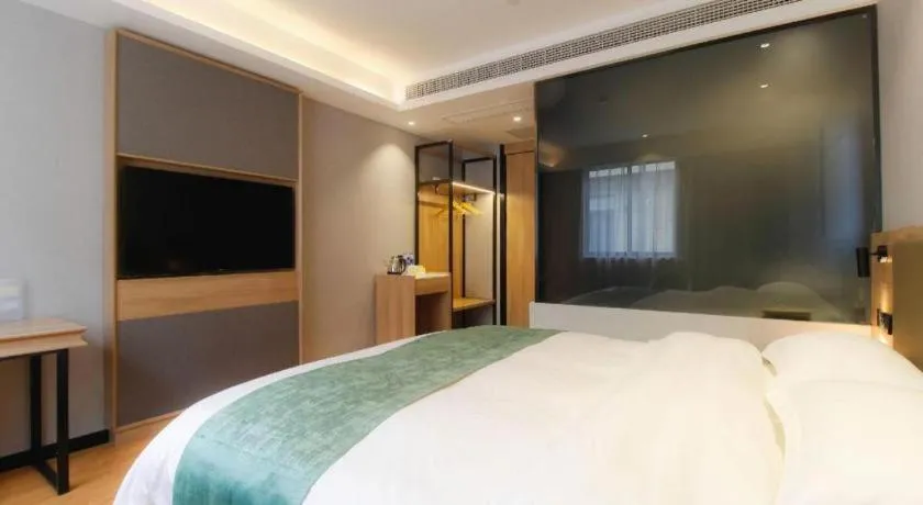 Bed in Green Tree Inn Anhui Hefei Binhu Zhuyuan Metro Station Dali Road
