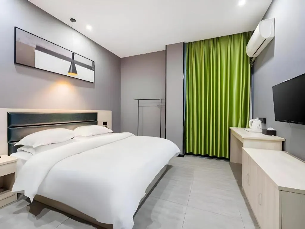 Bed in GreenTree Alliance Hotel Changzhou Tibet National Middle School Chenduqiao