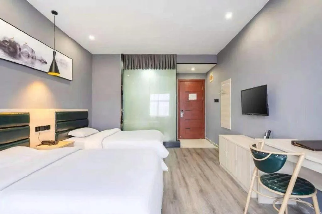 Bed in GreenTree Alliance Hotel Changzhou Tibet National Middle School Chenduqiao