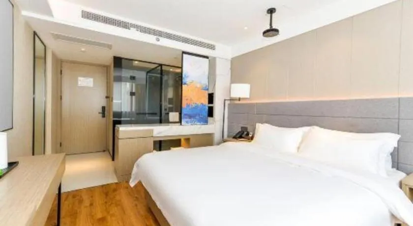 Bed in Gya Hotel Shanghai Xizang Bei Road Metro Station