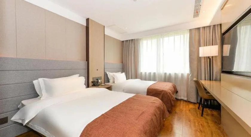 Bed in Gya Hotel Shanghai Xizang Bei Road Metro Station