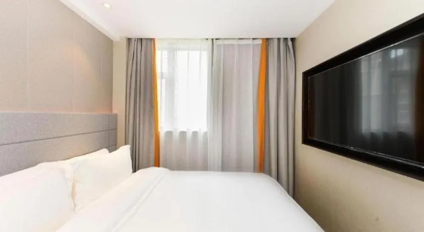 Bed in Gya Hotel Shanghai Xizang Bei Road Metro Station