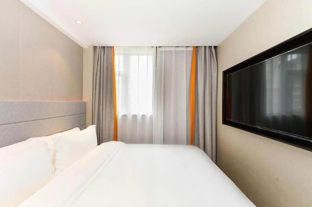 Bed in Gya Hotel Shanghai Xizang Bei Road Metro Station