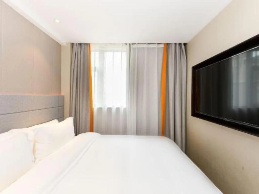 Bed in Gya Hotel Shanghai Xizang Bei Road Metro Station