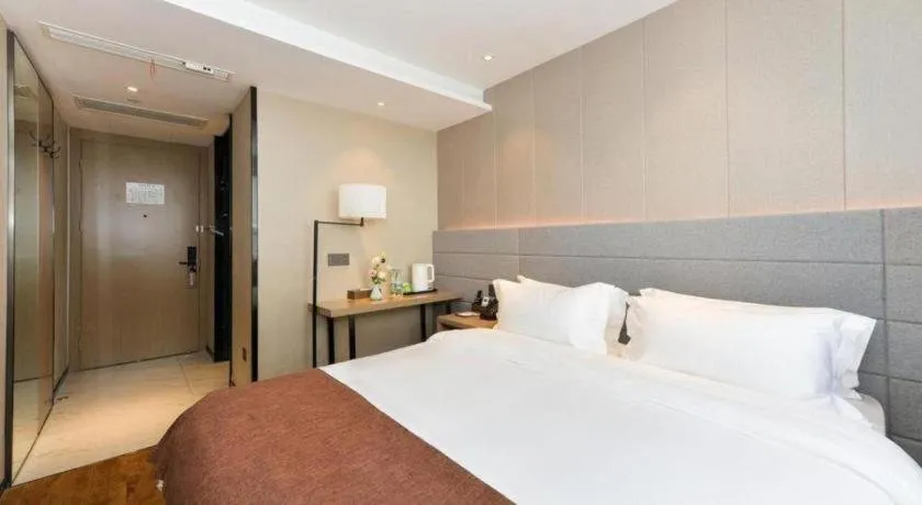 Bed in Gya Hotel Shanghai Xizang Bei Road Metro Station