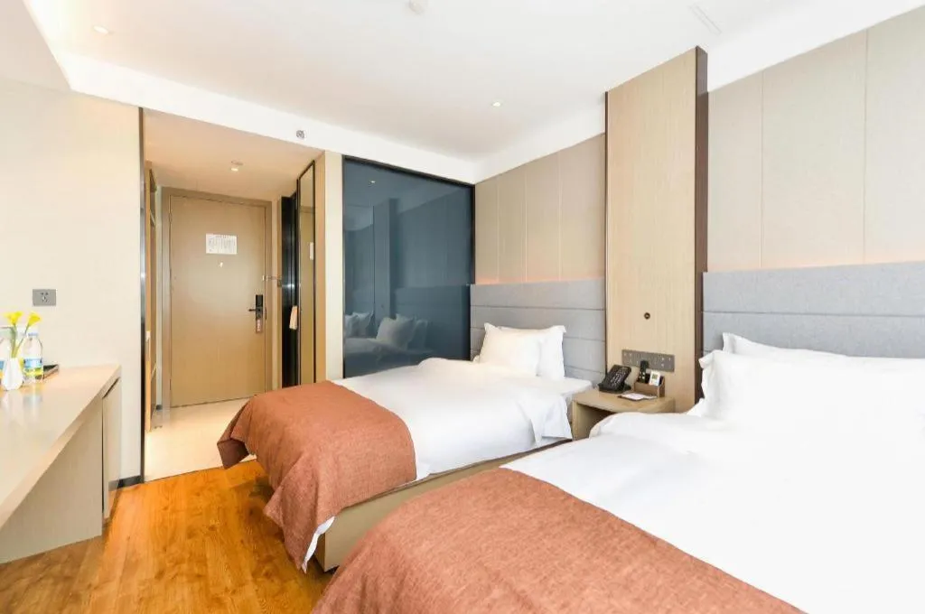 Bed in Gya Hotel Shanghai Xizang Bei Road Metro Station