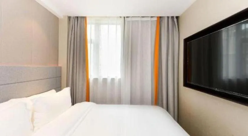 Bed in Gya Hotel Shanghai Xizang Bei Road Metro Station