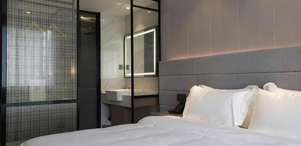 Bed in Gya Hotel Shanghai Xizang Bei Road Metro Station