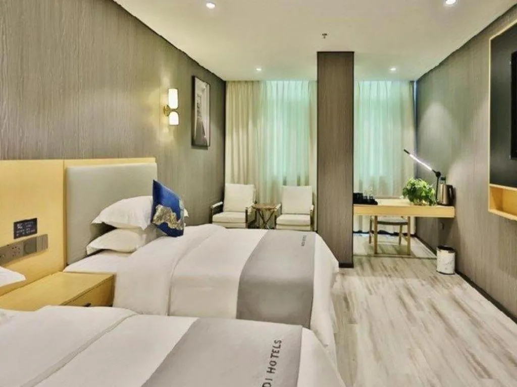 Bed in MIDI Hotel Guangdong Chaozhou Xiangqiao District Hanshan Teachers College