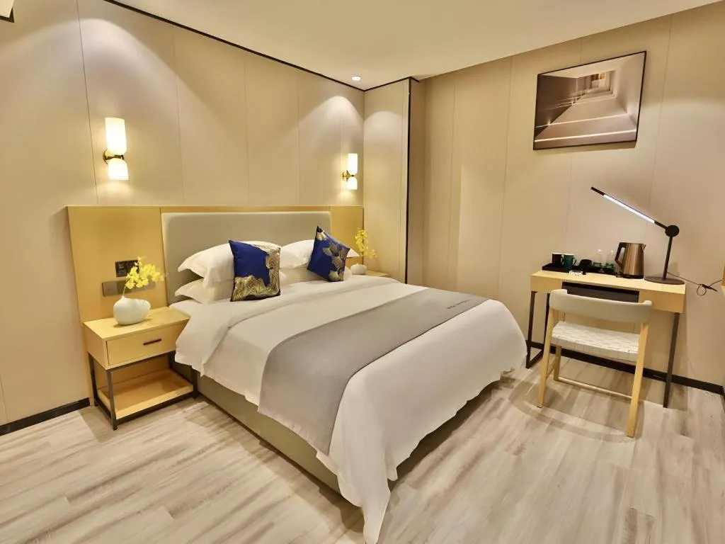 Bed in MIDI Hotel Guangdong Chaozhou Xiangqiao District Hanshan Teachers College