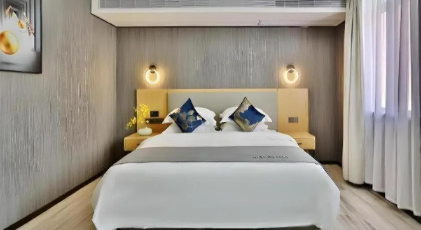 Bed in MIDI Hotel Guangdong Chaozhou Xiangqiao District Hanshan Teachers College